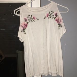 Peek-a-boo shoulder shirt